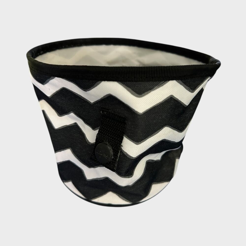 Thirty-One Oh Snap Bin Organizer Black & White Chevron Retired Pattern 6" Basket